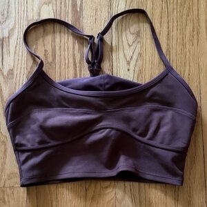 L*Space Actice M Brown Sports Bra with room for pads great pre owned condition